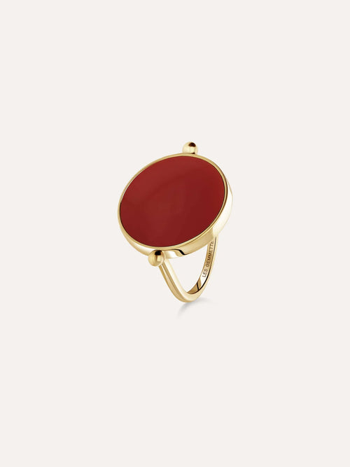 Bague Aura - Agate rouge