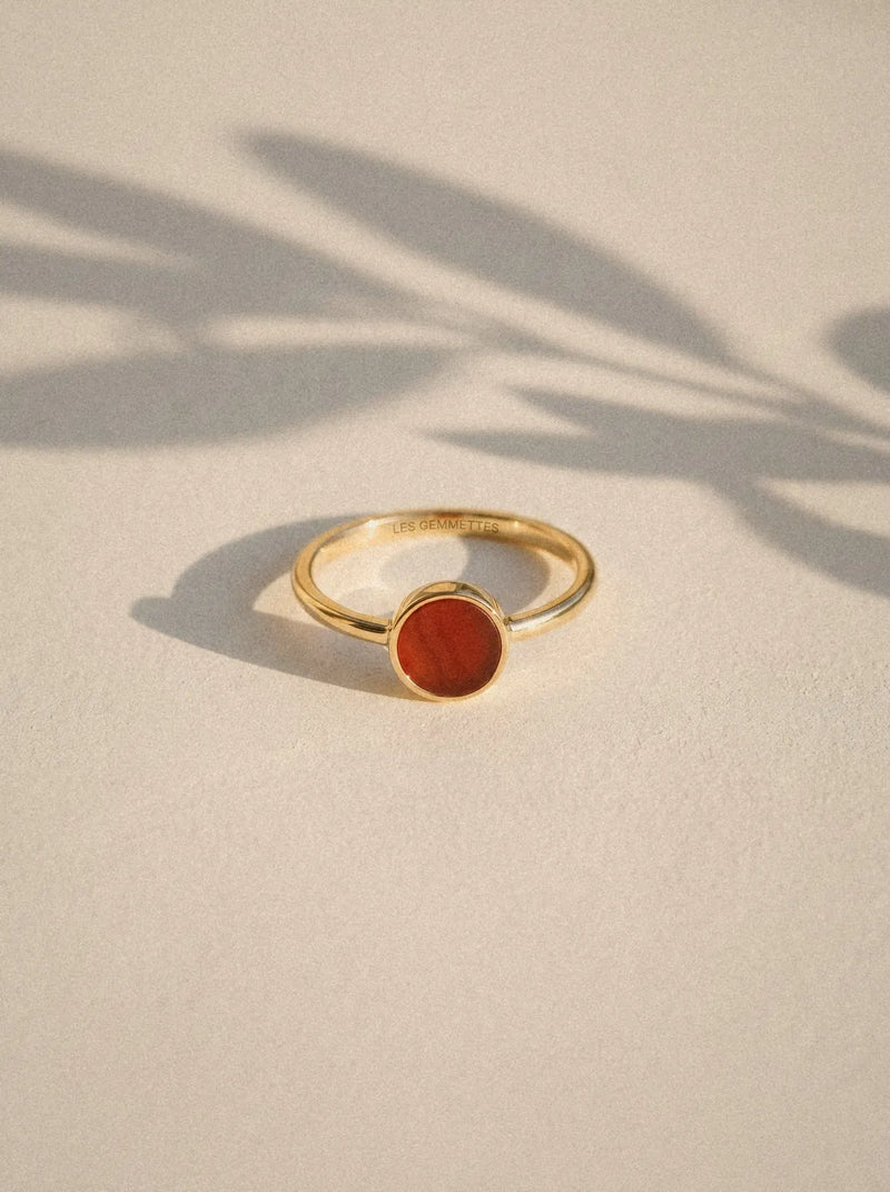 Bague Origine - Agate rouge