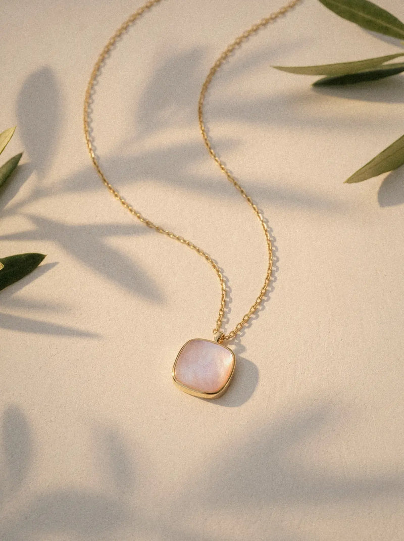 Collier Muse - Nacre rose