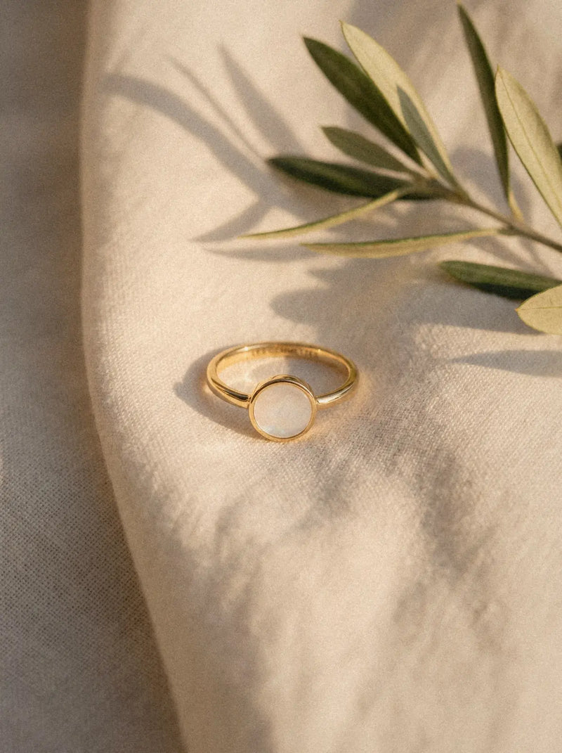 Bague Origine - Nacre blanche