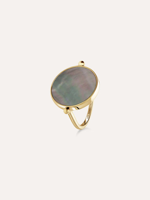 Bague Aura - Nacre grise
