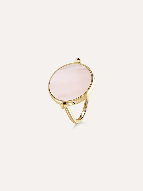 Bague Aura - Nacre rose
