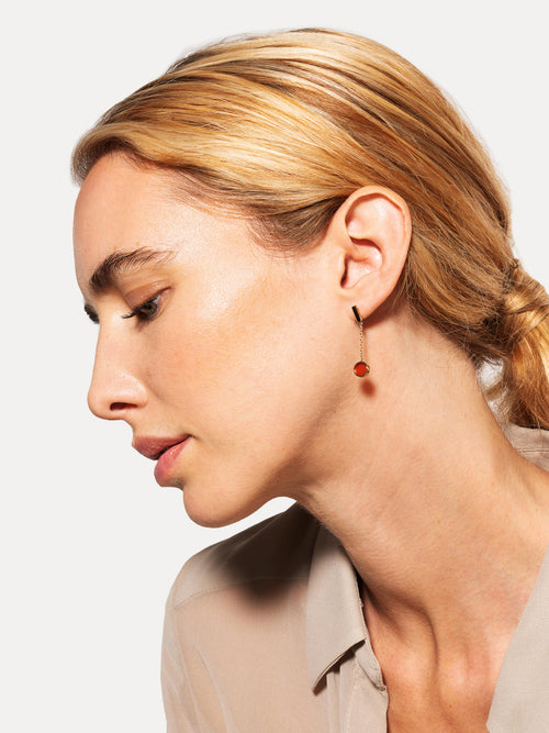 Boucles d'oreilles Origine - Agate rouge