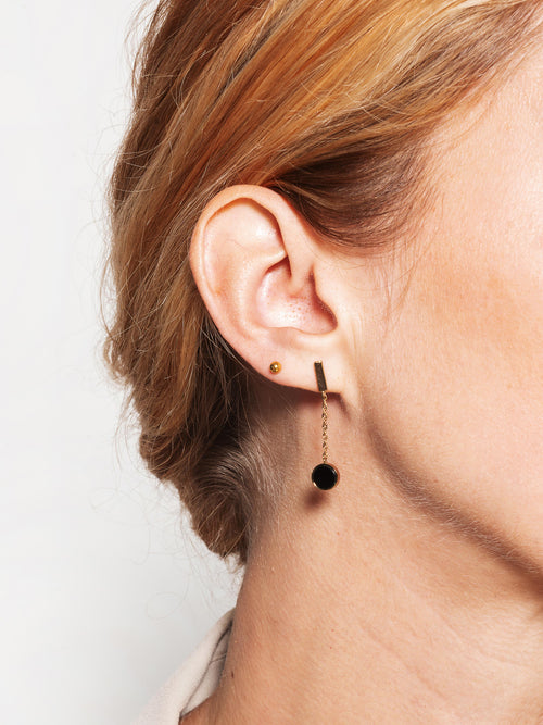 Boucles d'oreilles Origine - Onyx noir