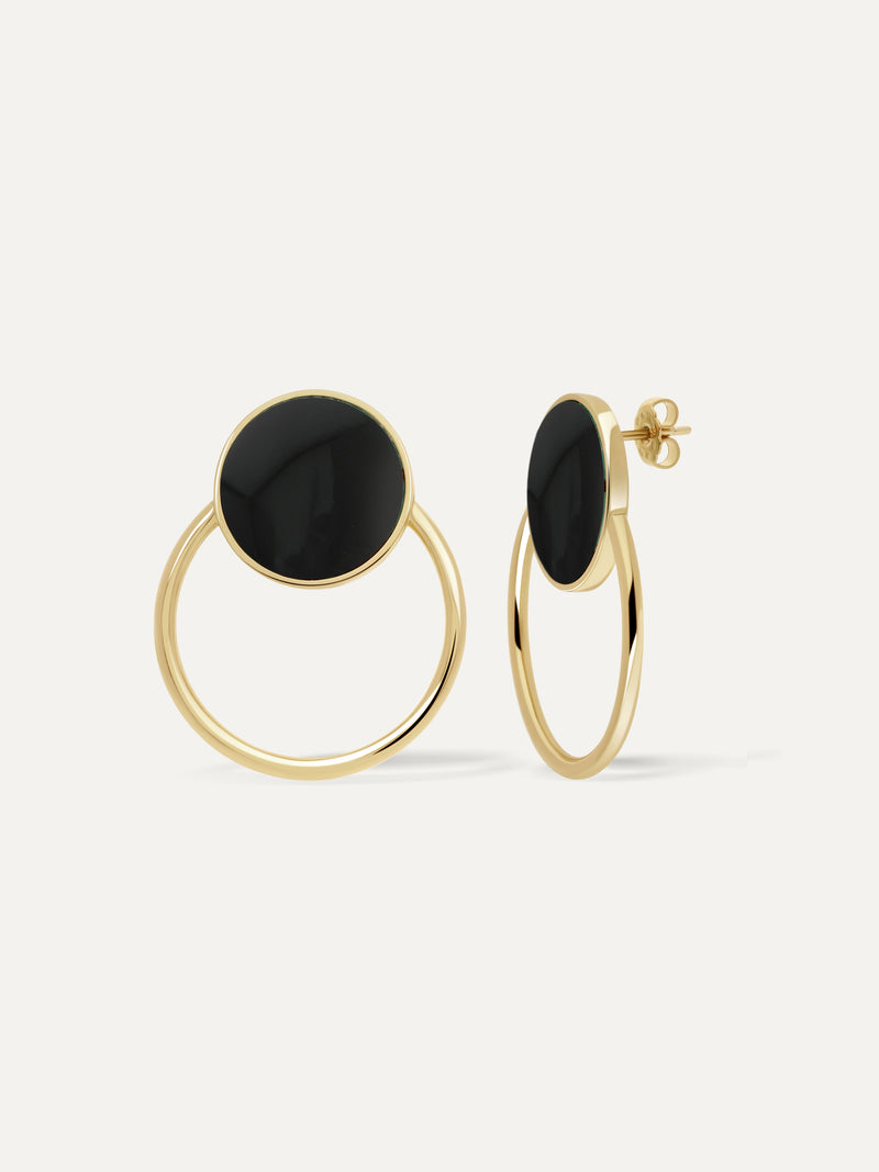 Boucles d'oreilles Aura - Onyx noir