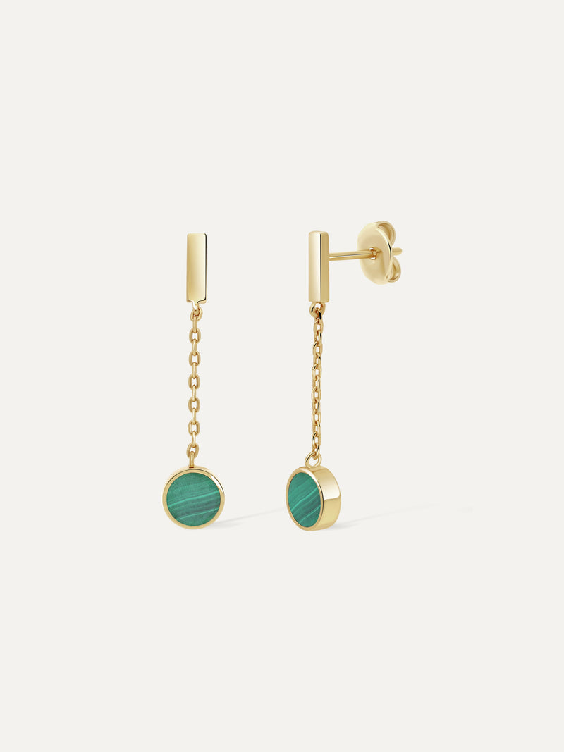 Boucles d'oreilles Origine - Malachite