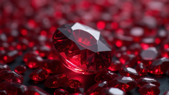 bannière qui représente des rubis par centaine