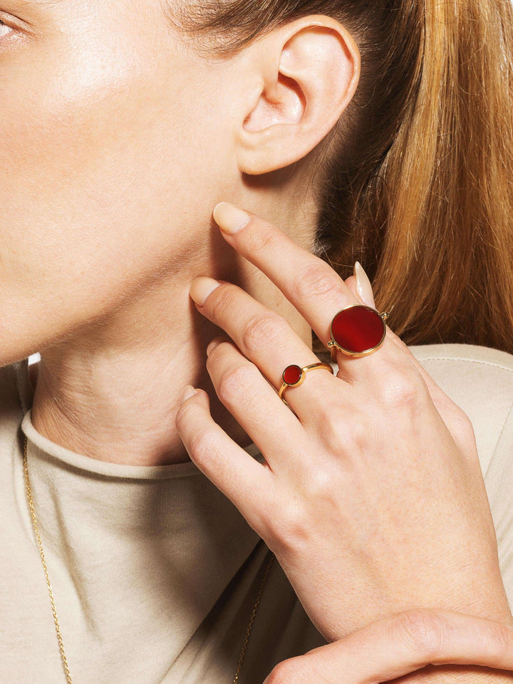 Bagues Agate Rouge
