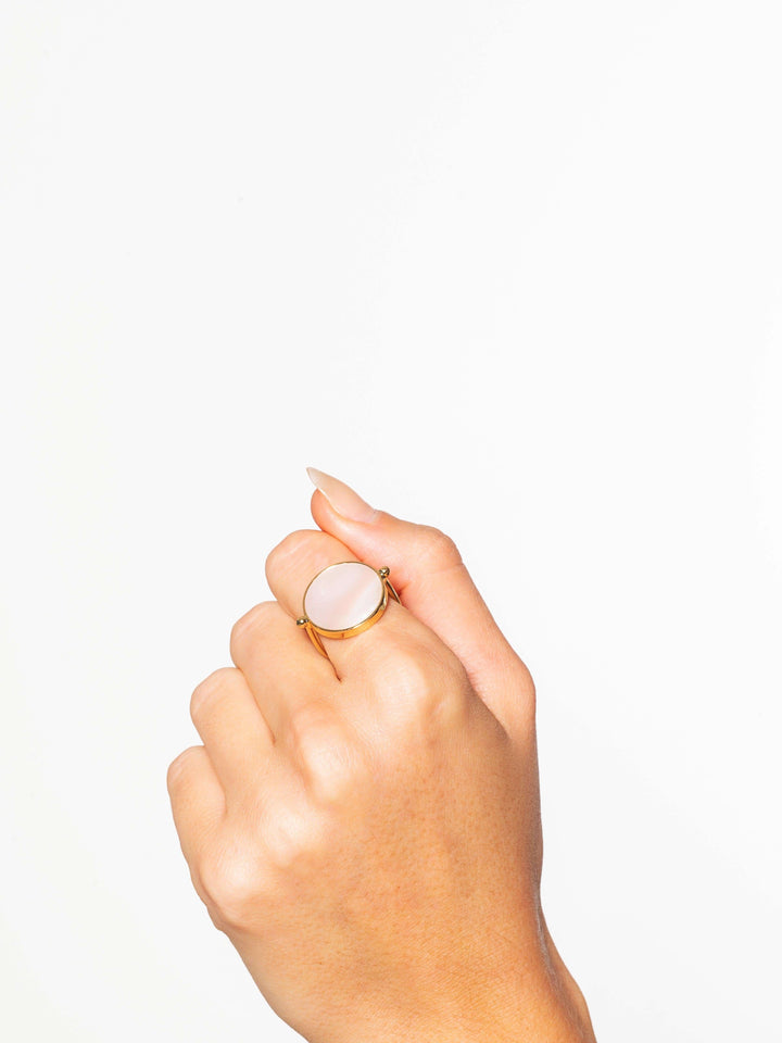 Bague Nacre Rose