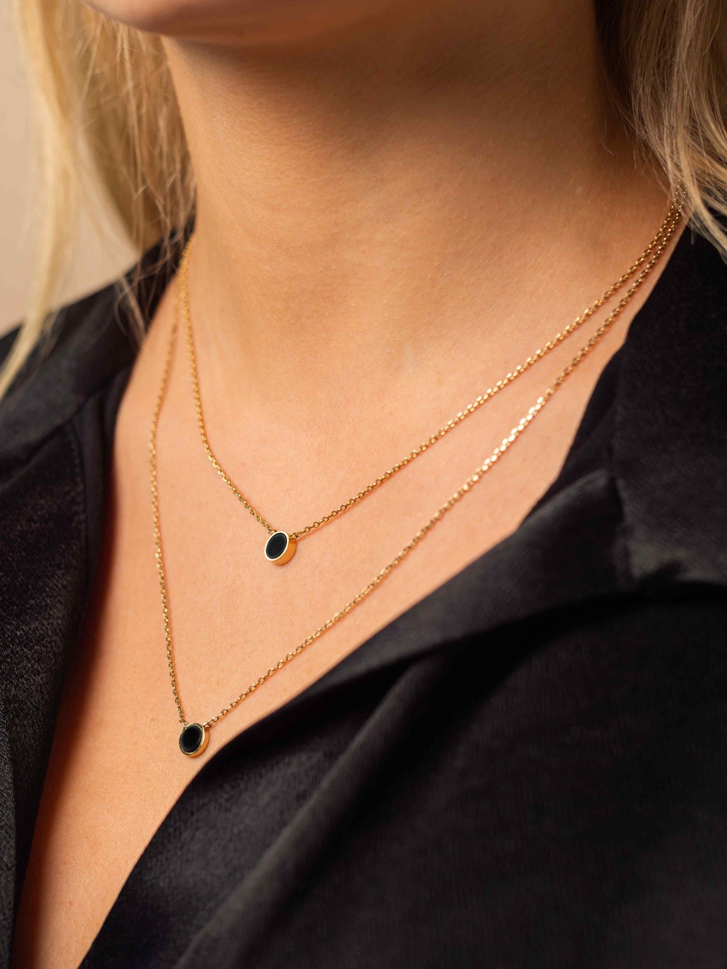 Colliers en onyx noir