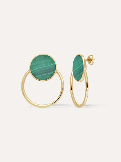 Boucles d'oreilles Aura - Malachite