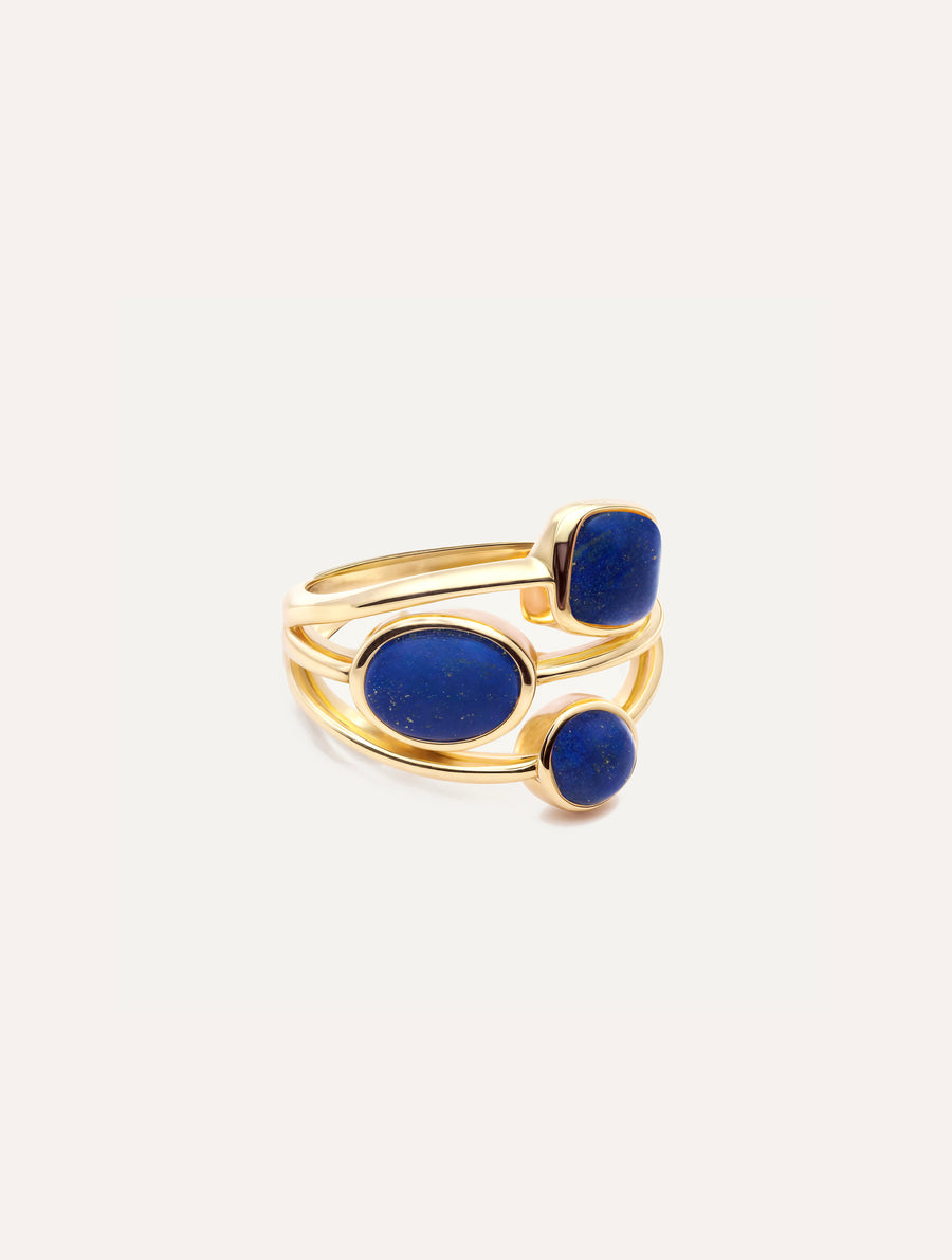 Bague Trio - Lapis-lazuli