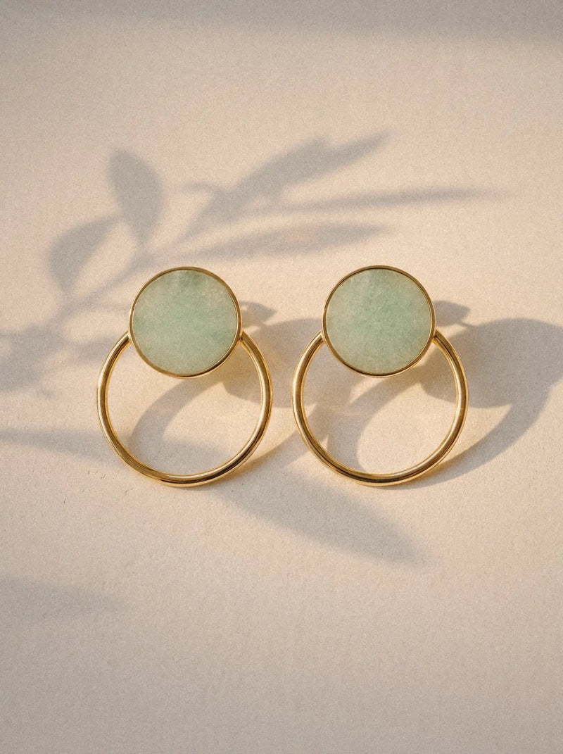 Boucles d'oreilles Aura - Aventurine verte