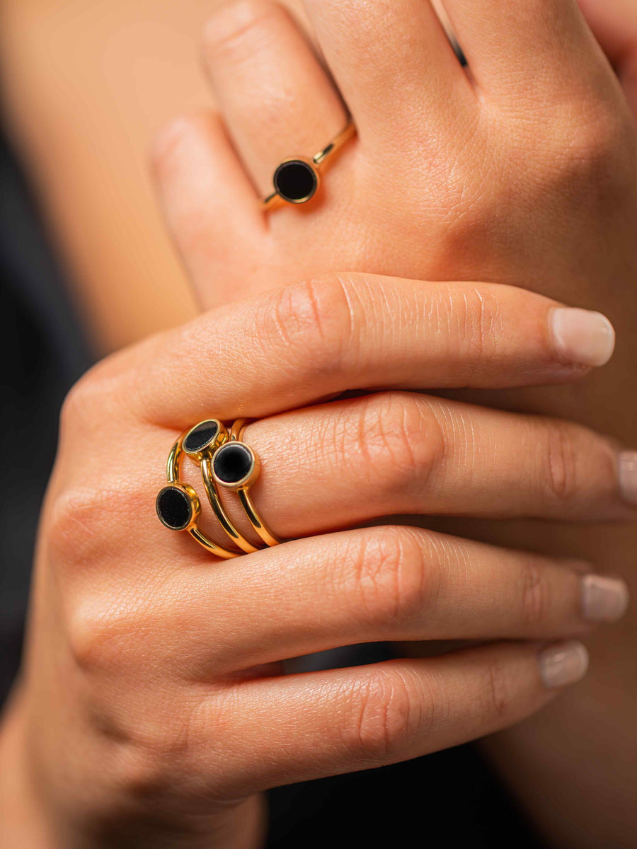 Bague Origine - Onyx noir