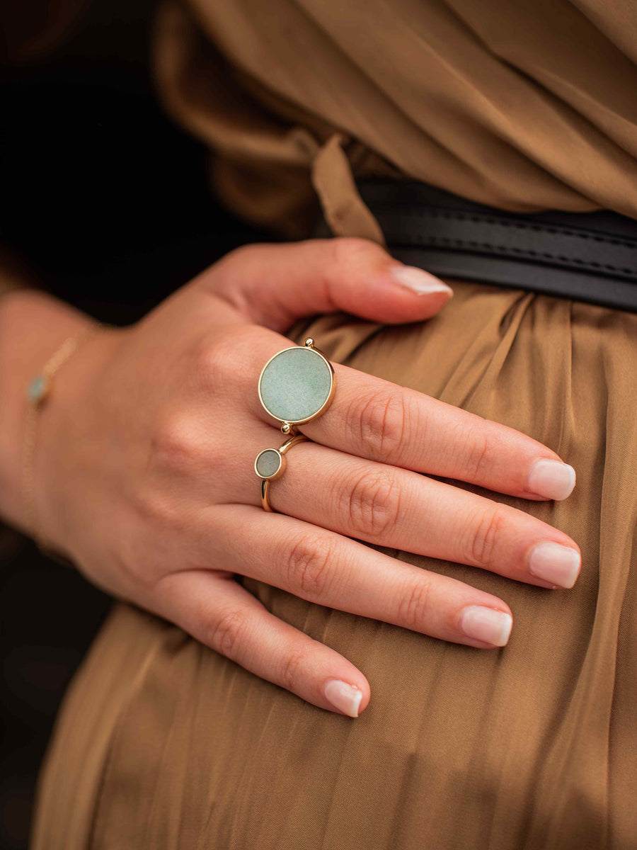 Bague Aura - Aventurine verte