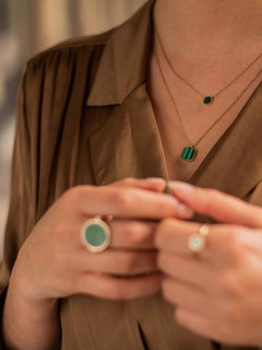 Photo Collier long Muse - Malachite - Variante 1