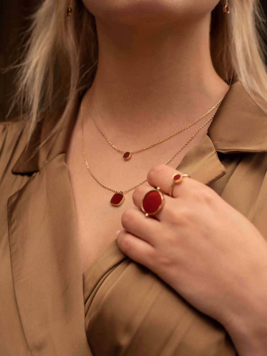 Collier Origine - Agate rouge