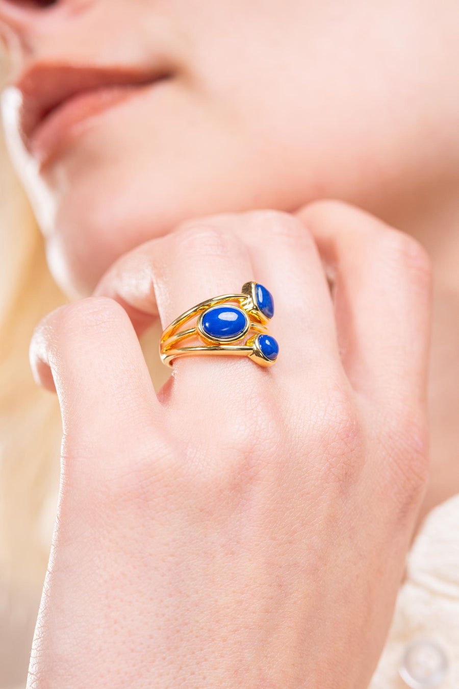 Bague Trio - Lapis-lazuli