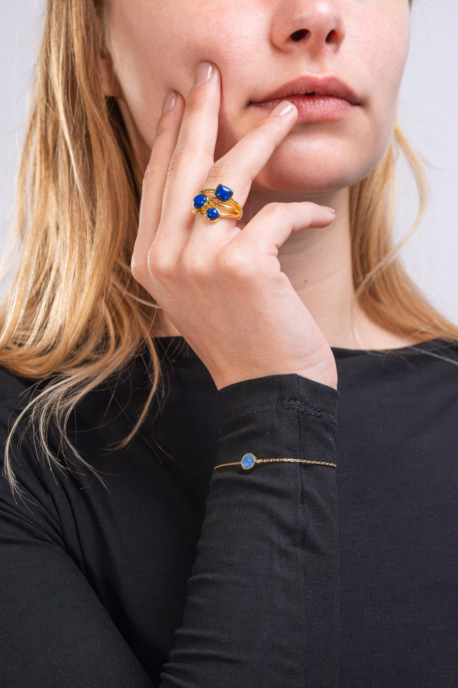 Photo Bague Trio - Lapis-lazuli - Variante 4