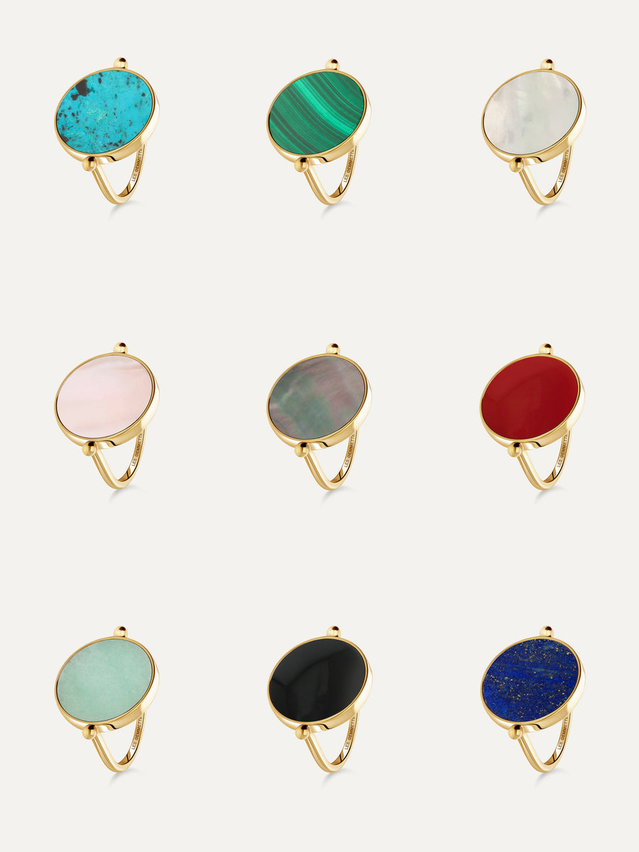 Mosaïque - Bague Aura - Nacre blanche