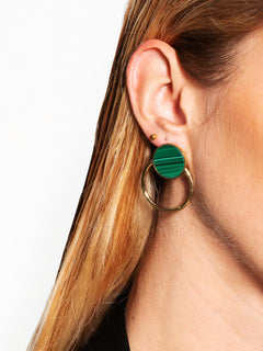 Photo Boucles d'oreilles Aura - Malachite - Variante 1