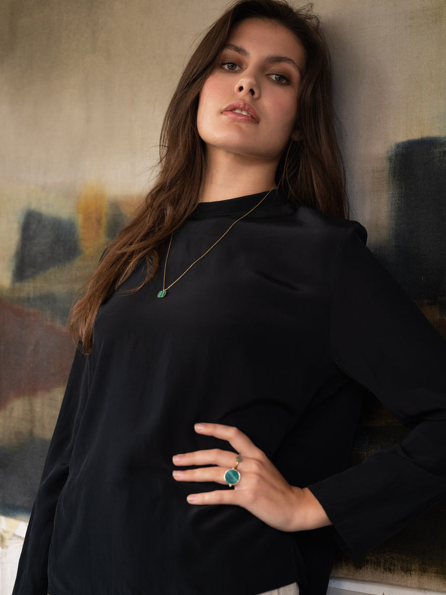 Photo Collier long Muse - Malachite - Variante 5