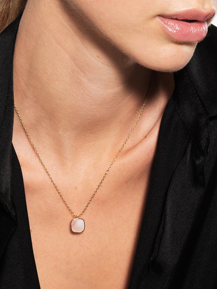 Collier Muse - Nacre rose