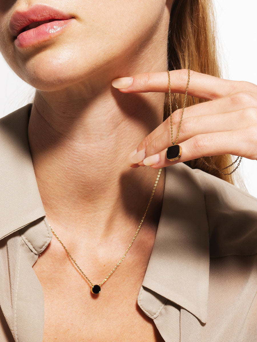 Photo Collier Muse - Onyx noir - Variante 5