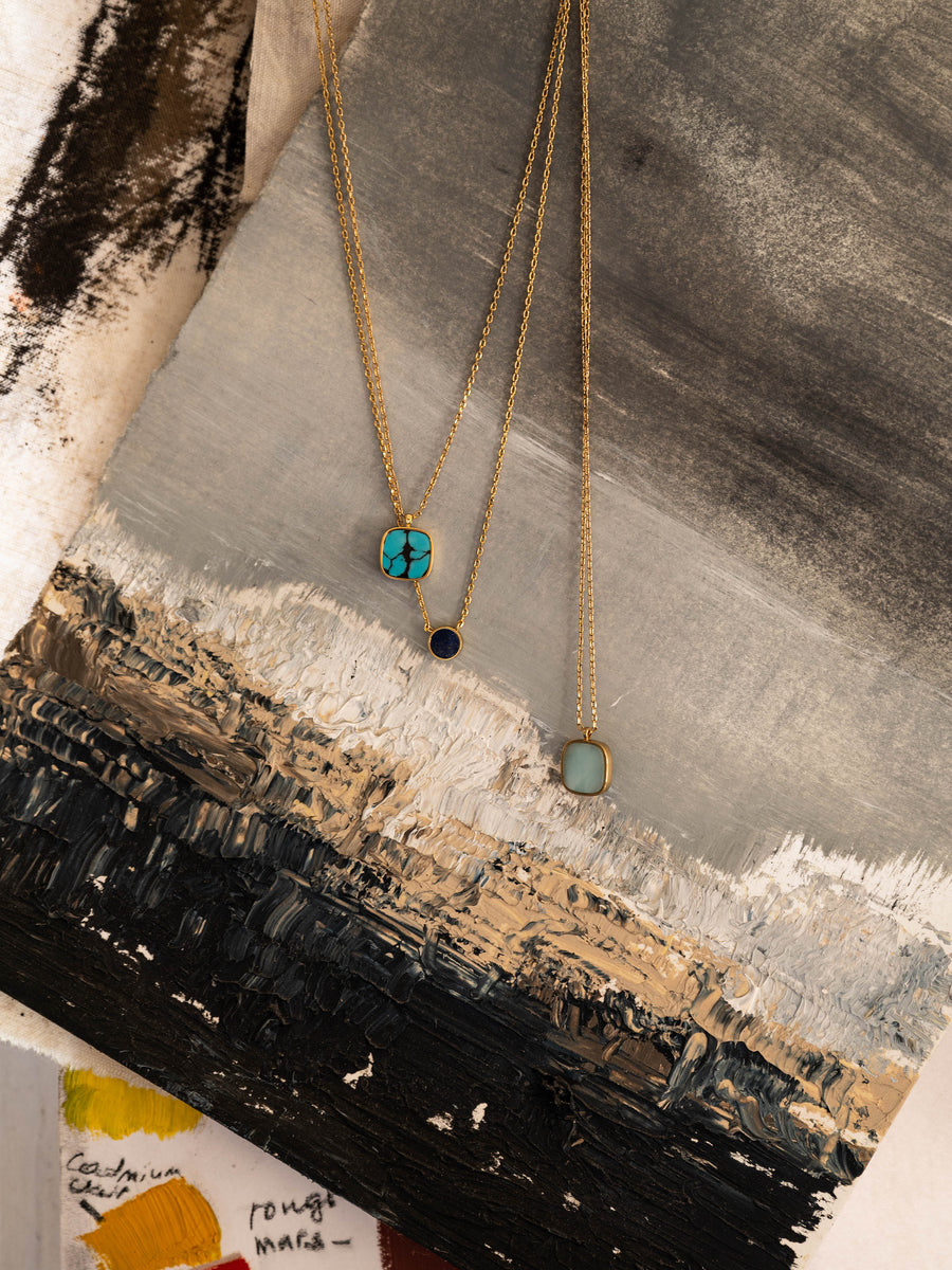 Collier long Muse - Turquoise