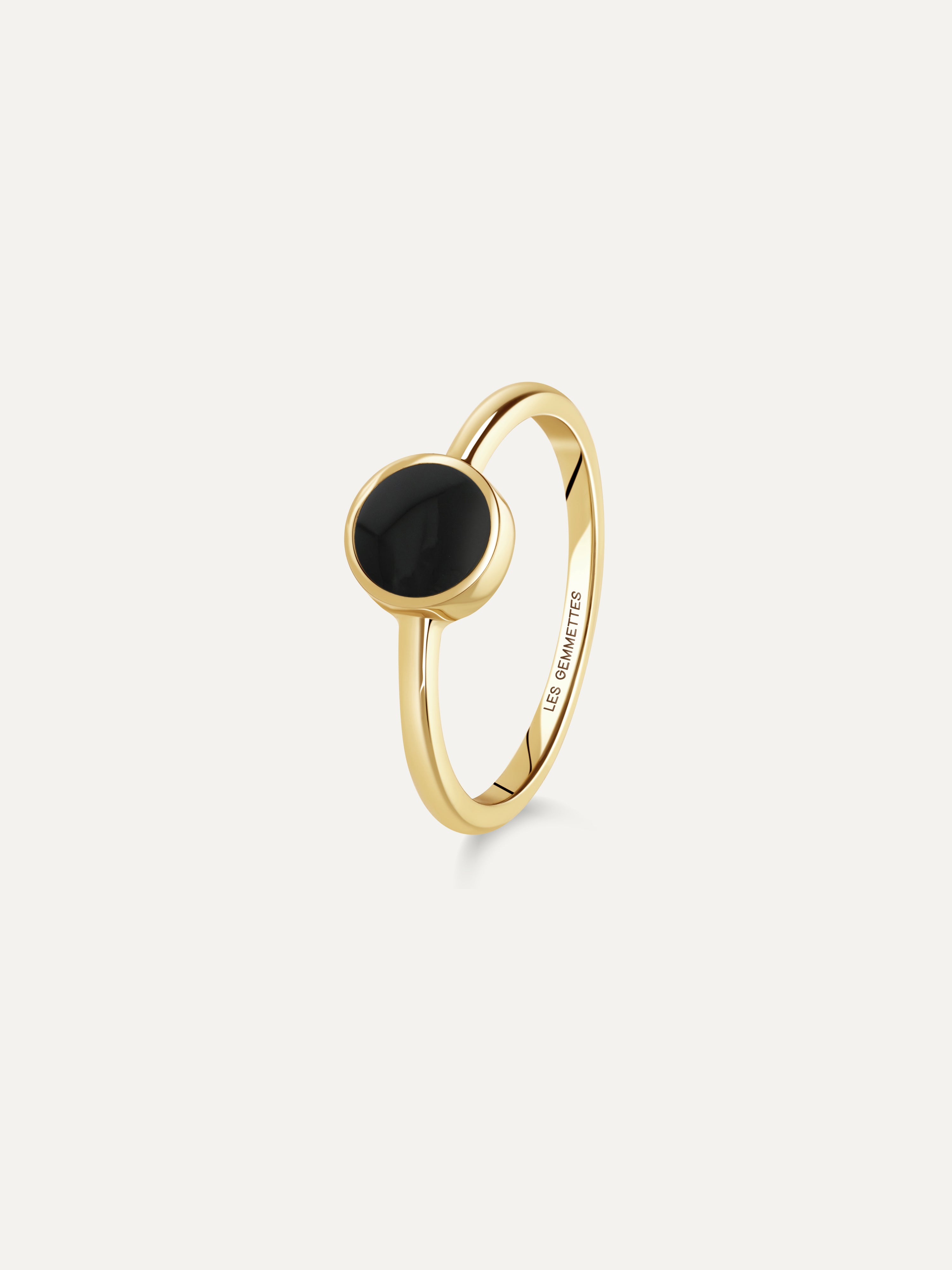 Bijoux Cailloux - Bague Pierre Noire Femme Bijoux Cailloux - Bague Pierre Noire Femme