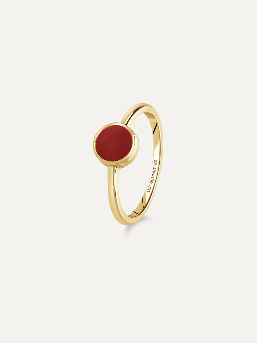 Bague Origine - Agate rouge