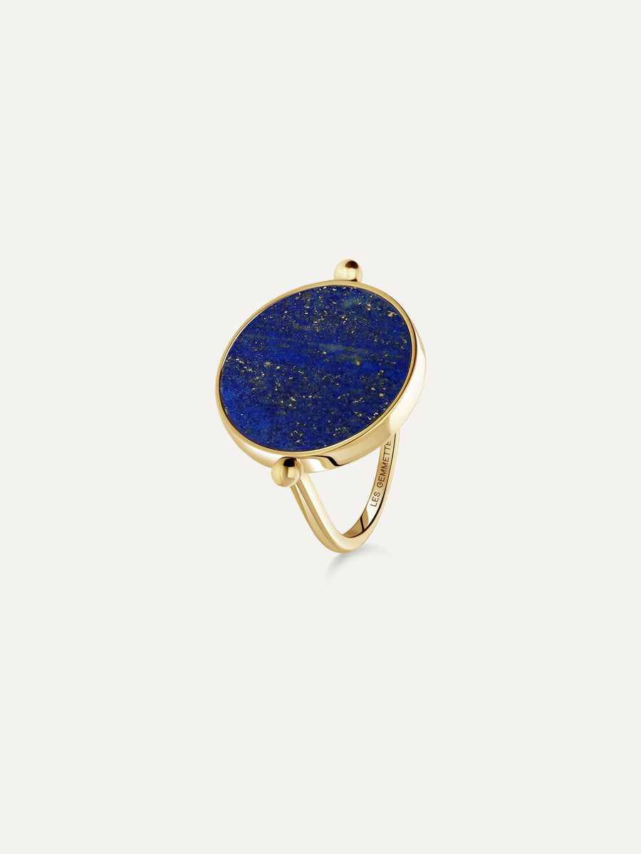 Bague aura en lapis lazuli