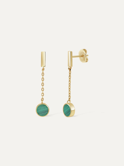 Boucles d'oreilles Origine - Malachite