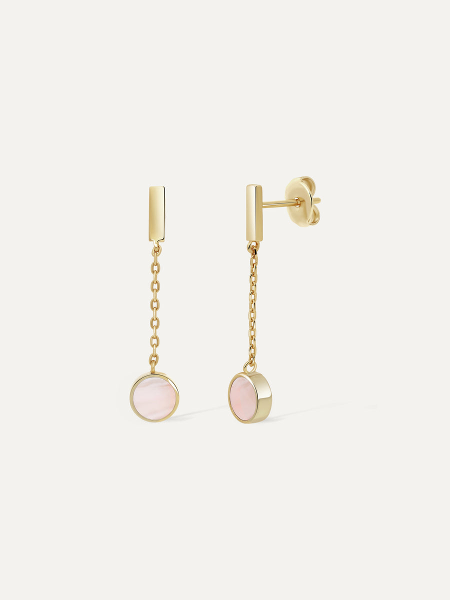 Boucles d'oreilles Origine - Nacre rose