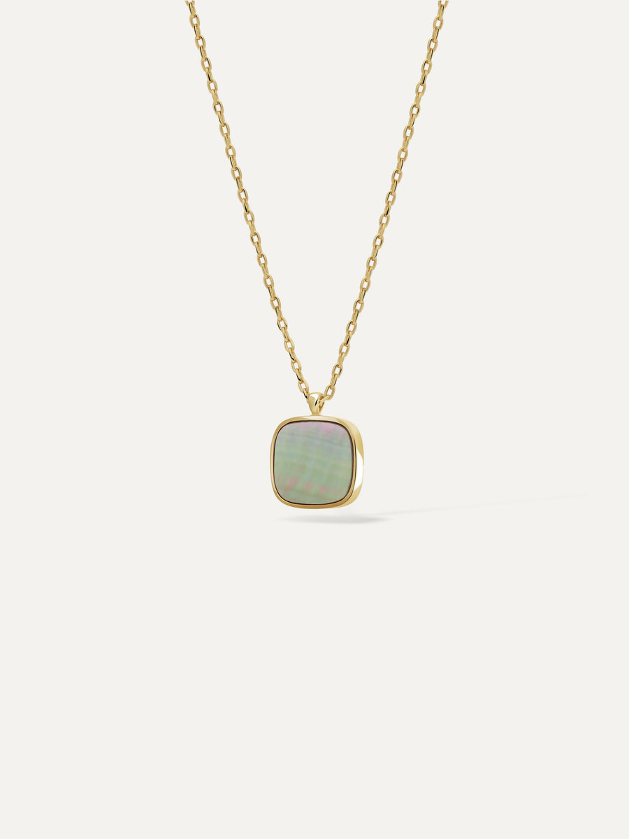 Photo Collier long Muse - Nacre grise - Variante 1