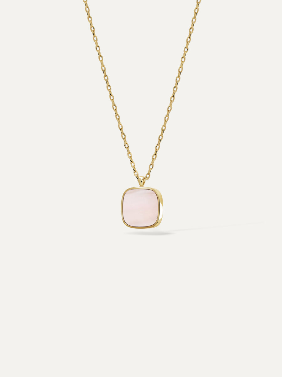 Collier long Muse - Nacre rose