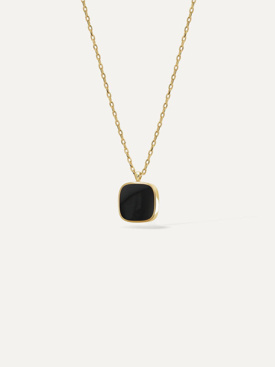 Collier long Muse - Onyx noir