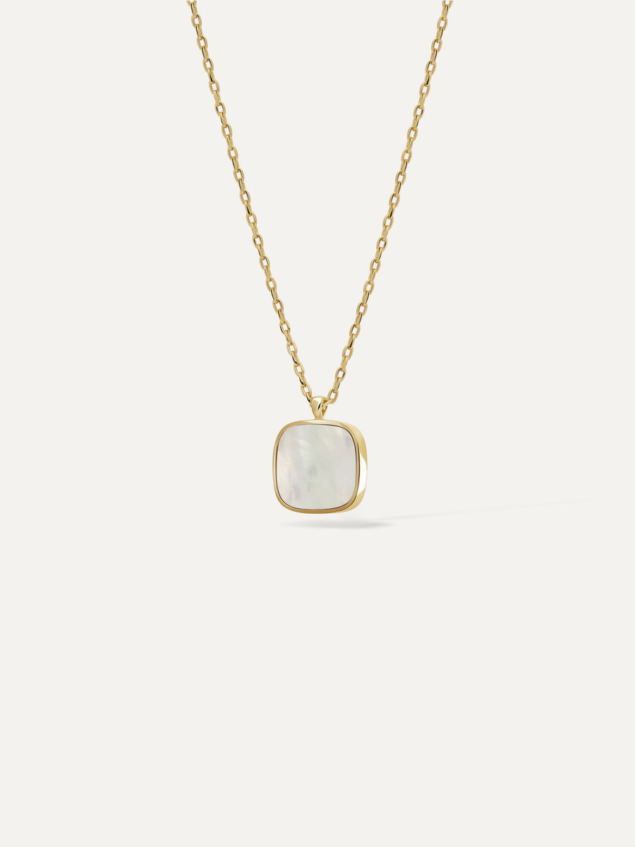 Collier long Muse - Nacre blanche